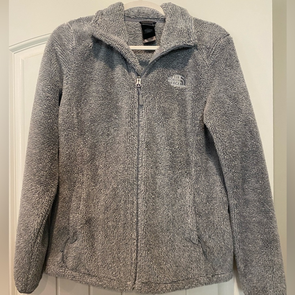 The North Face Gray Fleece Jacket Size Medium